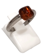 Bague Ambre baltique Argent 925 Taille 53+
