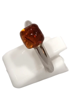 Bague Ambre baltique Argent 925 Taille 53+