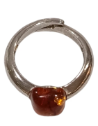 Bague Ambre baltique Argent 925 Taille 53+