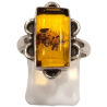 Bague Ambre Baltique Argent 925 Taille 58