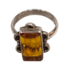 Bague Ambre Baltique Argent 925 Taille 58