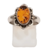 Bague Ambre Baltique Ovale Argent 925 Taille 58