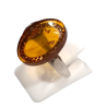 Bague Ambre Signe $ Argent 925 Taille 52