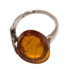 Bague Ambre Signe $ Argent 925 Taille 52