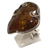 Bague Ambre baltique Argent 925 Taille Réglable