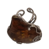Bague Ambre baltique Argent 925 Taille Réglable