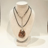 Pendentif Ambre Brute sur Cordon 45 + 5 cm