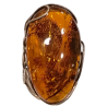 Bague Ambre baltique Argent 925 Taille 57+