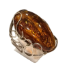 Bague Ambre baltique Argent 925 Taille 57+