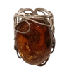 Bague Ambre baltique Argent 925 Taille 57+