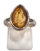 Bague Ambre baltique Argent 925 Taille 56