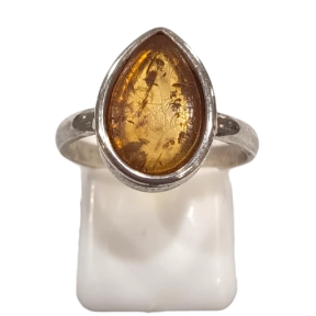 Bague Ambre baltique Argent 925 Taille 56