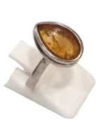 Bague Ambre baltique Argent 925 Taille 56