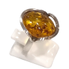Bague Ambre baltique Argent 925 Taille 58