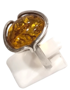 Bague Ambre baltique Argent 925 Taille 58
