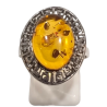 Bague Ambre baltique Argent 925 Taille 63