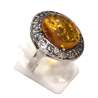 Bague Ambre baltique Argent 925 Taille 63