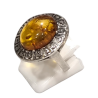 Bague Ambre baltique Argent 925 Taille 63