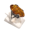 Bague Ambre baltique Argent 925 Taille 54+