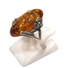 Bague Ambre baltique Argent 925 Taille 54+