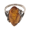 Bague Ambre baltique Argent 925 Taille 54+