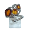 Bague Ambre baltique Argent 925 Taille 59+