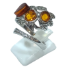 Bague Ambre baltique Argent 925 Taille 59+