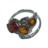 Bague Ambre baltique Argent 925 Taille 59+