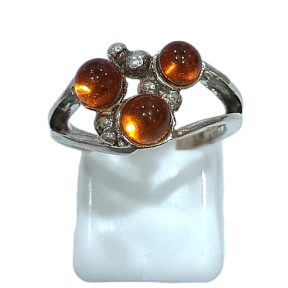 Bague Ambre baltique Argent 925 Taille 53