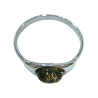 Bague Ambre Vert Argent 925 Taille 55