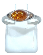 Bague Ambre baltique Argent 925 Taille 55