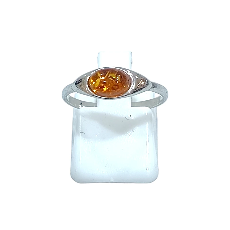 Bague Ambre baltique Argent 925 Taille 55