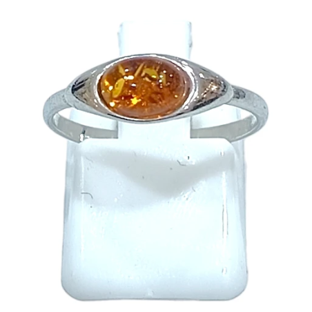 Bague Ambre baltique Argent 925 Taille 55