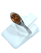 Bague Ambre baltique Argent 925 Taille 55