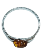 Bague Ambre baltique Argent 925 Taille 55
