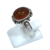 Bague Ambre Baltique Ovale Argent 925 Taille 57