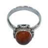 Bague Ambre Baltique Ovale Argent 925 Taille 57