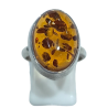 Bague Ambre Baltique Argent 925 Taille 56+