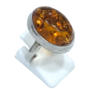 Bague Ambre Baltique Argent 925 Taille 56+