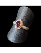 Bague Grenat Argent 925 Taille 52