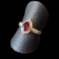 Bague Grenat Argent 925 Taille 52