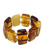 Bague Ambre Beige Jaune Cognac Taille 67