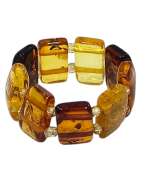 Bague Ambre Jaune Cognac Taille 68