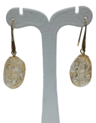 Boucles Ambre Copal Plaquées Or