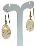 Boucles Ambre Copal Plaquées Or