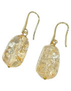 Boucles Ambre Copal Plaquées Or