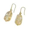 Boucles Ambre Copal Plaquées Or