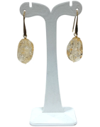 Boucles Ambre Copal Plaquées Or