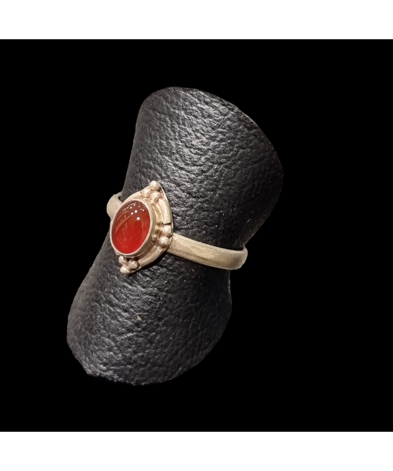 Bague Cornaline argent 925 Taille 57