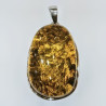 Pendentif Ambre Vert avec Chaîne Argent 925